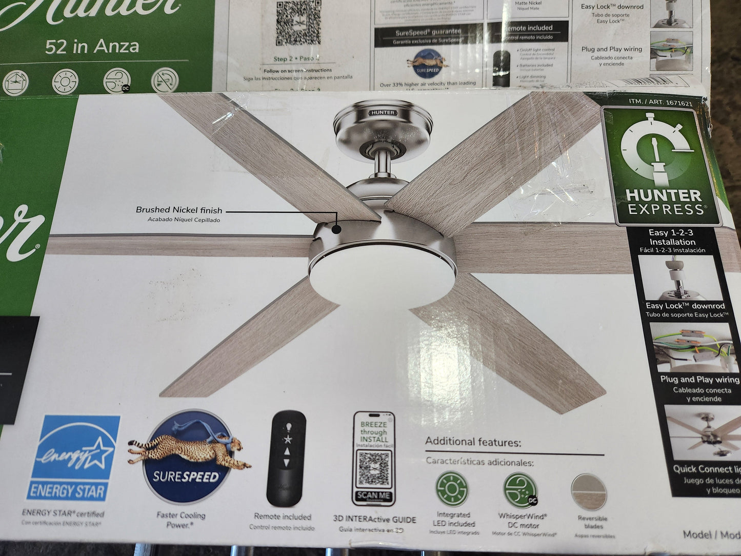 Hunter 52 in Anza Indoor Fan
