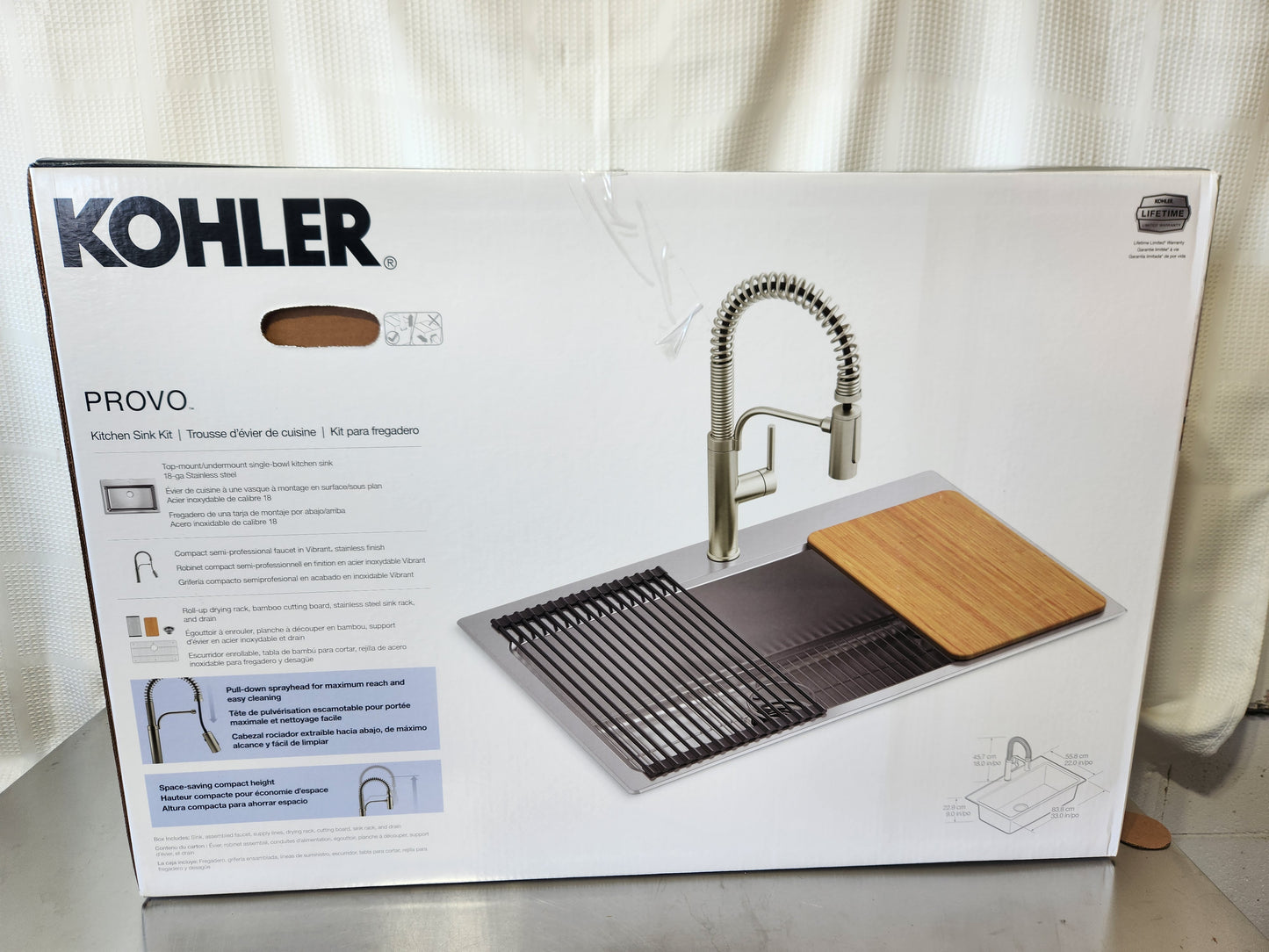 Kholer Provo Sink Kit SS