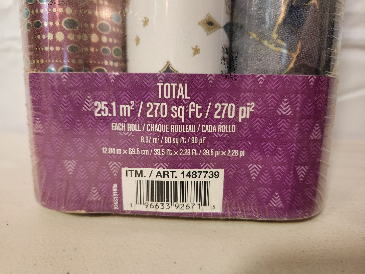 🎅 Kirkland Signature Double-Sided Christmas Gift Wrap - 3 Rolls, 270 sq ft!