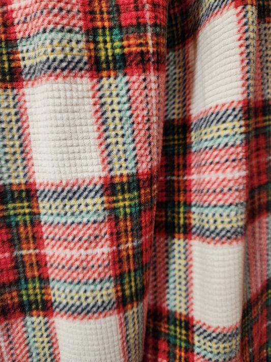 🎄 NWT Christmas Plaid Truck Pajama Set - Red Top & Flannel Bottoms