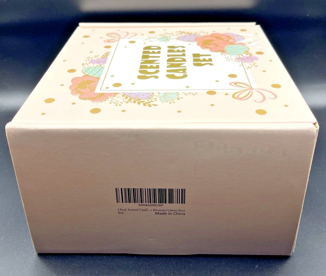 Scented Candle Gift Set - 4x 7oz Soy Wax Aromatherapy Candles - Essential Oils