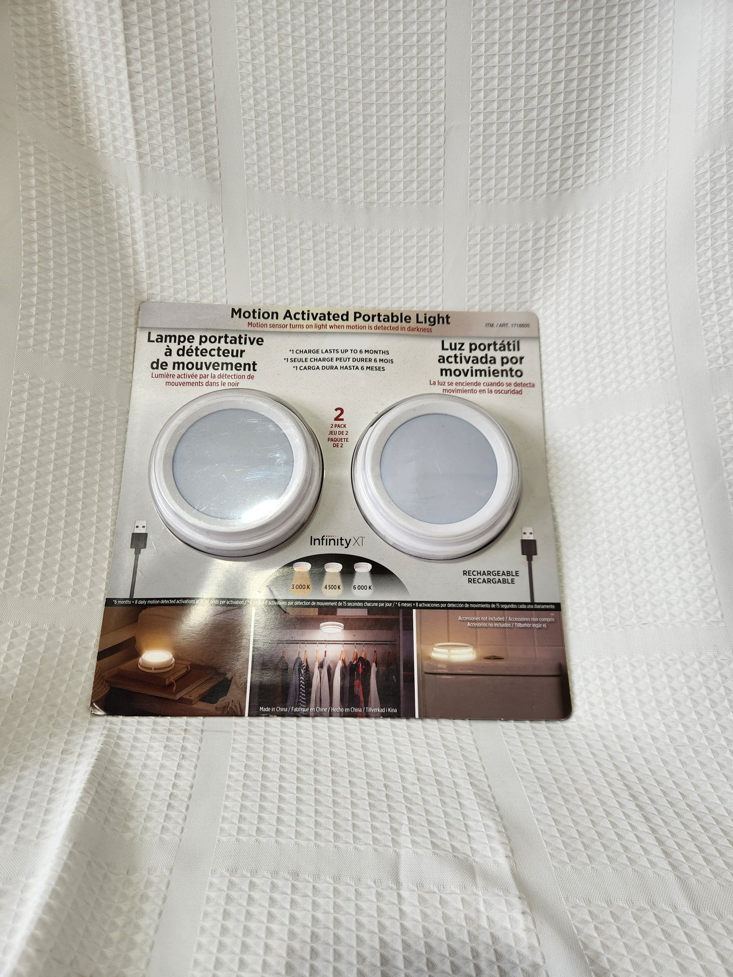 Motion Activated Portable Light - 2pk