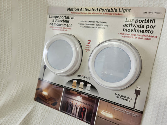 Motion Activated Portable Light - 2pk