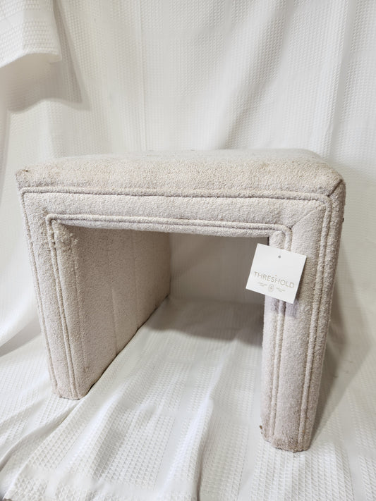 Threshold Channel Tufted Boucle Ottoman
