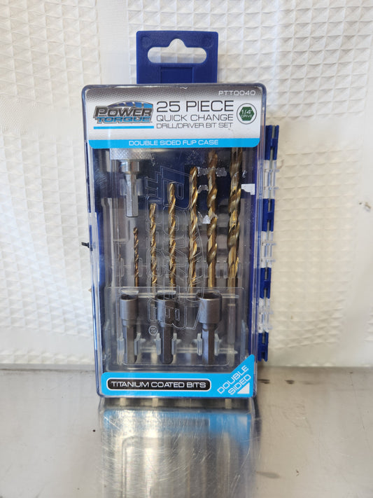 Power Torque 25pc Quick Change Drill/Driver Bit Set