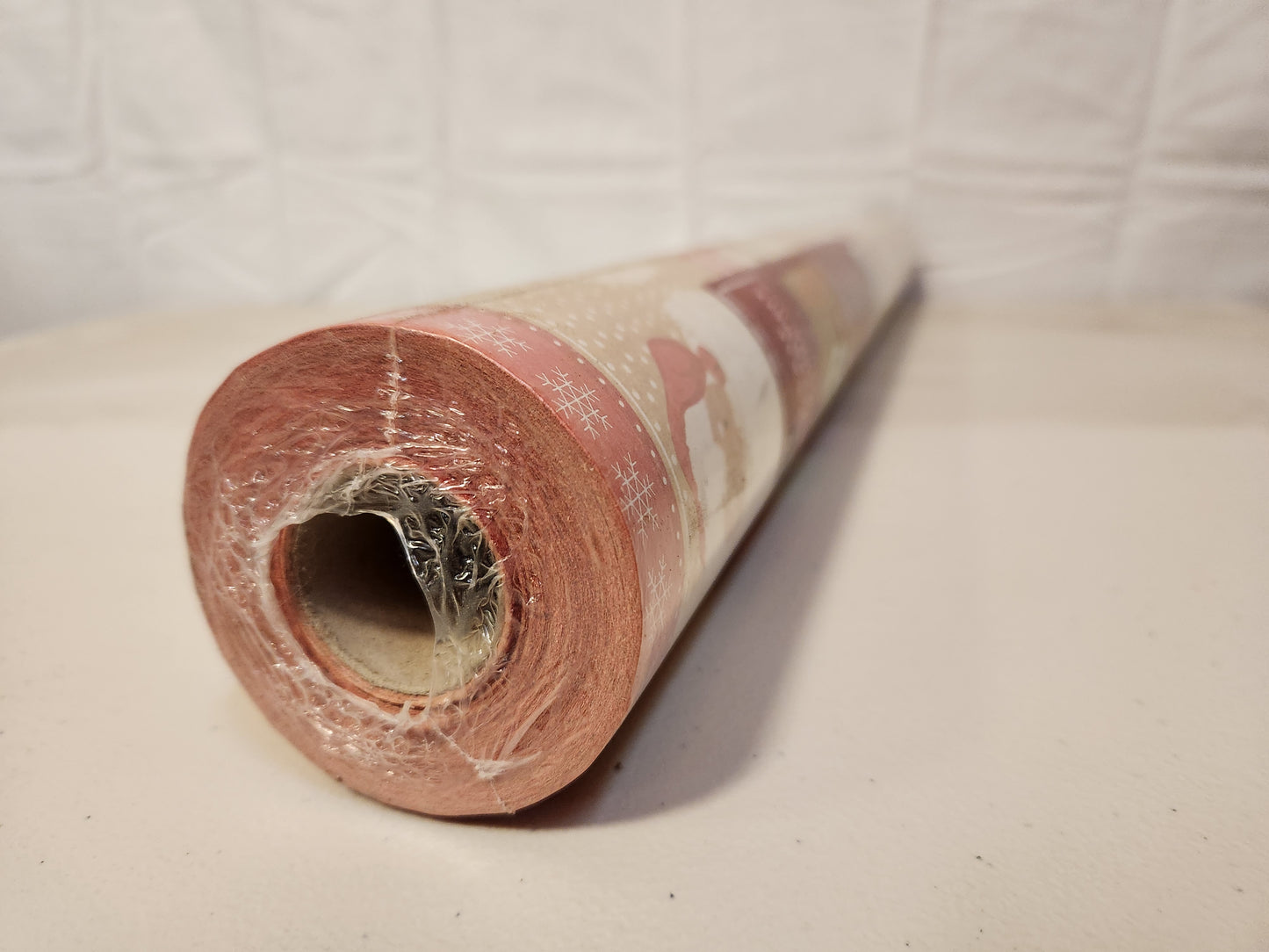 🎅🎄 Double-Sided Christmas Gift Wrap (Single Roll) - Santa & Gold Stars