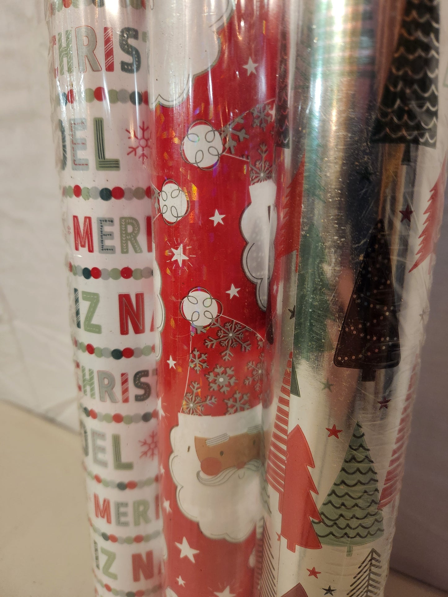 🎅 Double-Sided Christmas Gift Wrap - 3 Rolls, 270 sq ft! 🎄