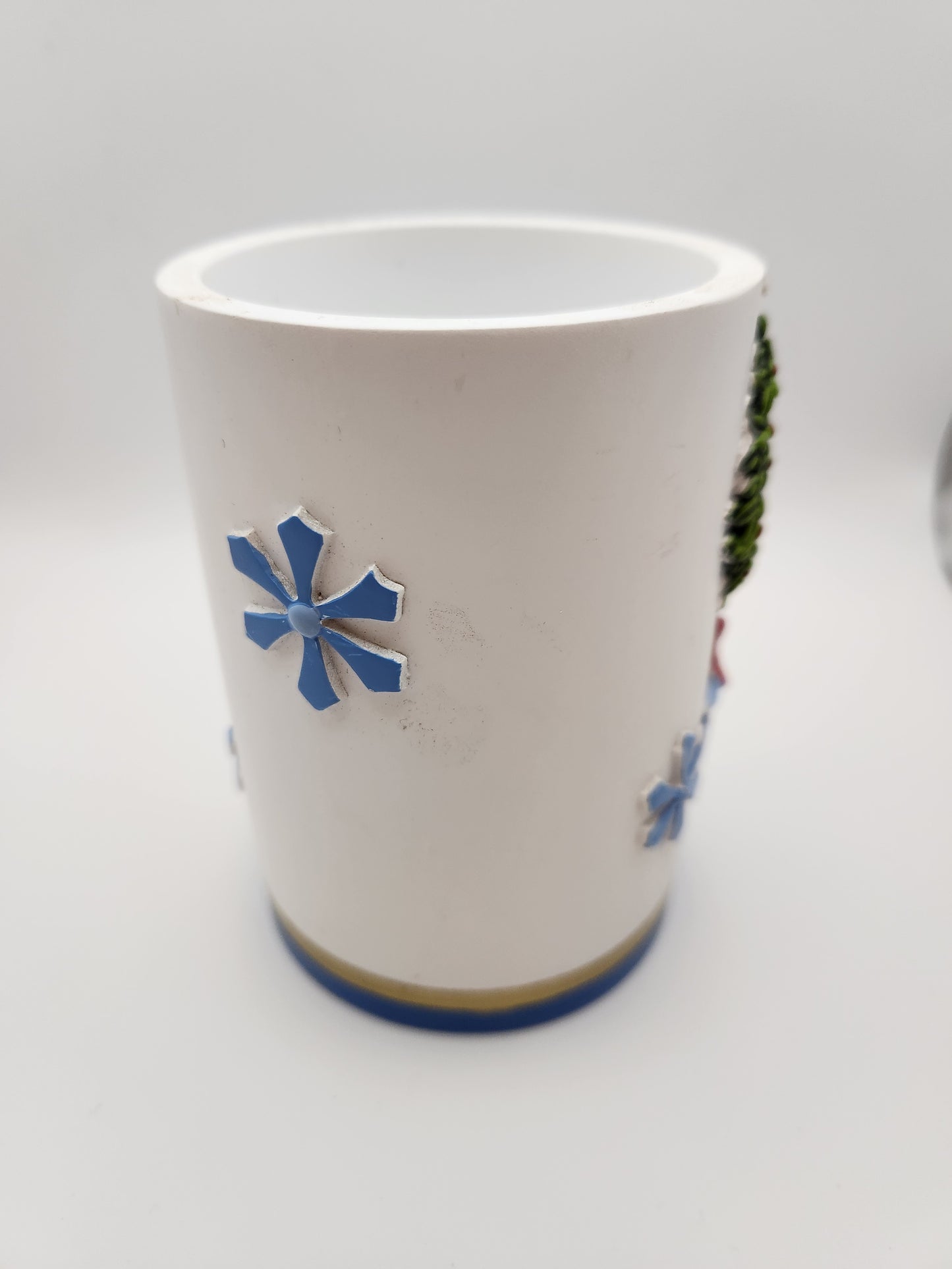 🎄 Festive Holiday Wreath Topiary Desk Organizer / Pen Pencil Cup Holder ❄️