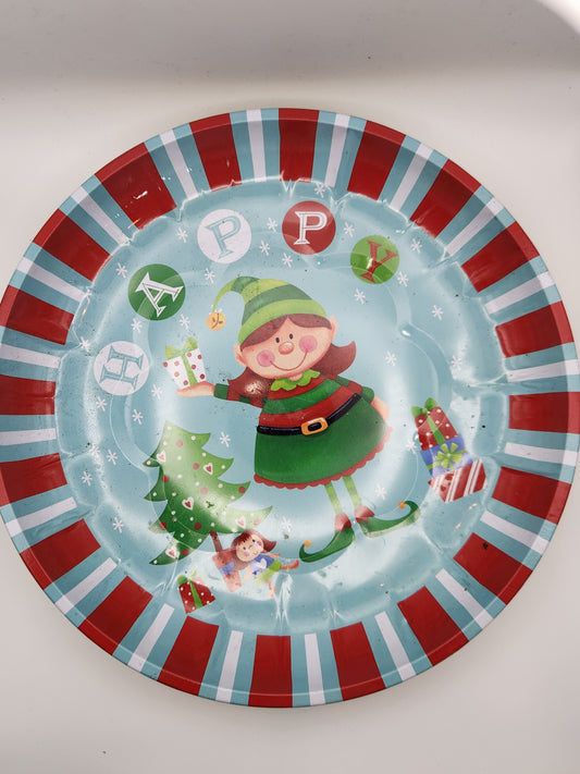 🎅 Festive Fun Christmas Plates - Santa & Elf Designs
