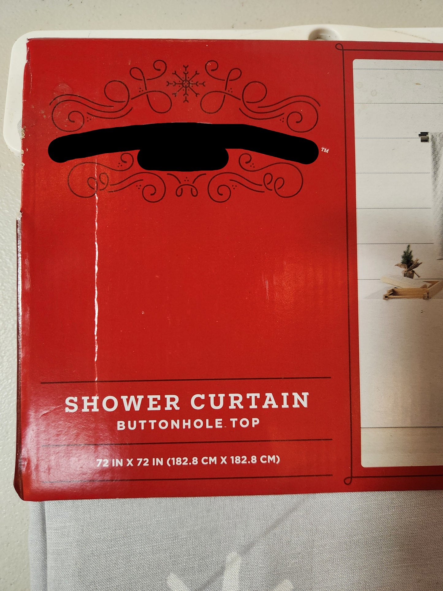 White Snowflake Shower Curtain - New