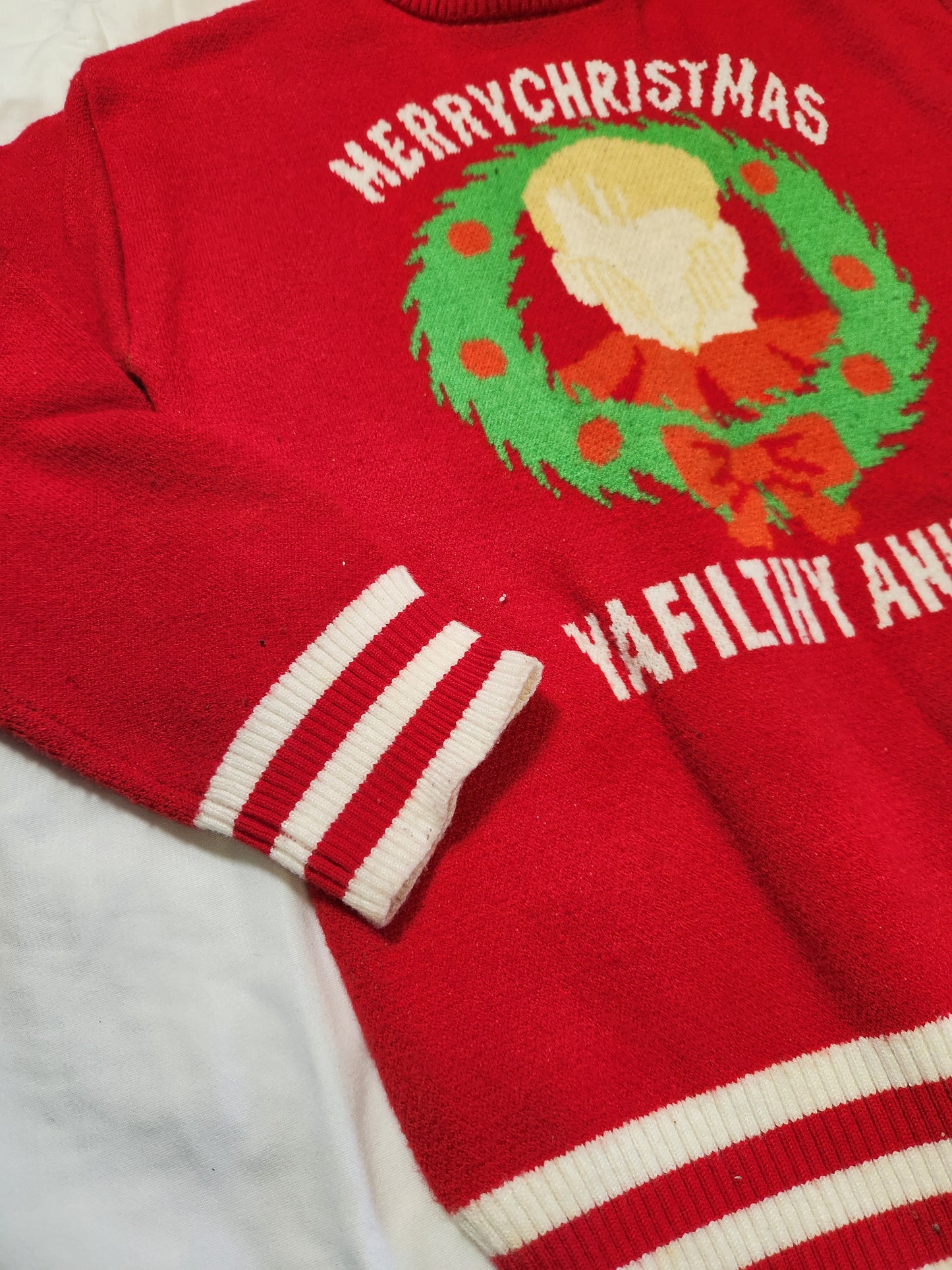 🎄 "Merry Christmas Ya Filthy Animal" Kids' Ugly Christmas Sweater - Home Alone Vibe!