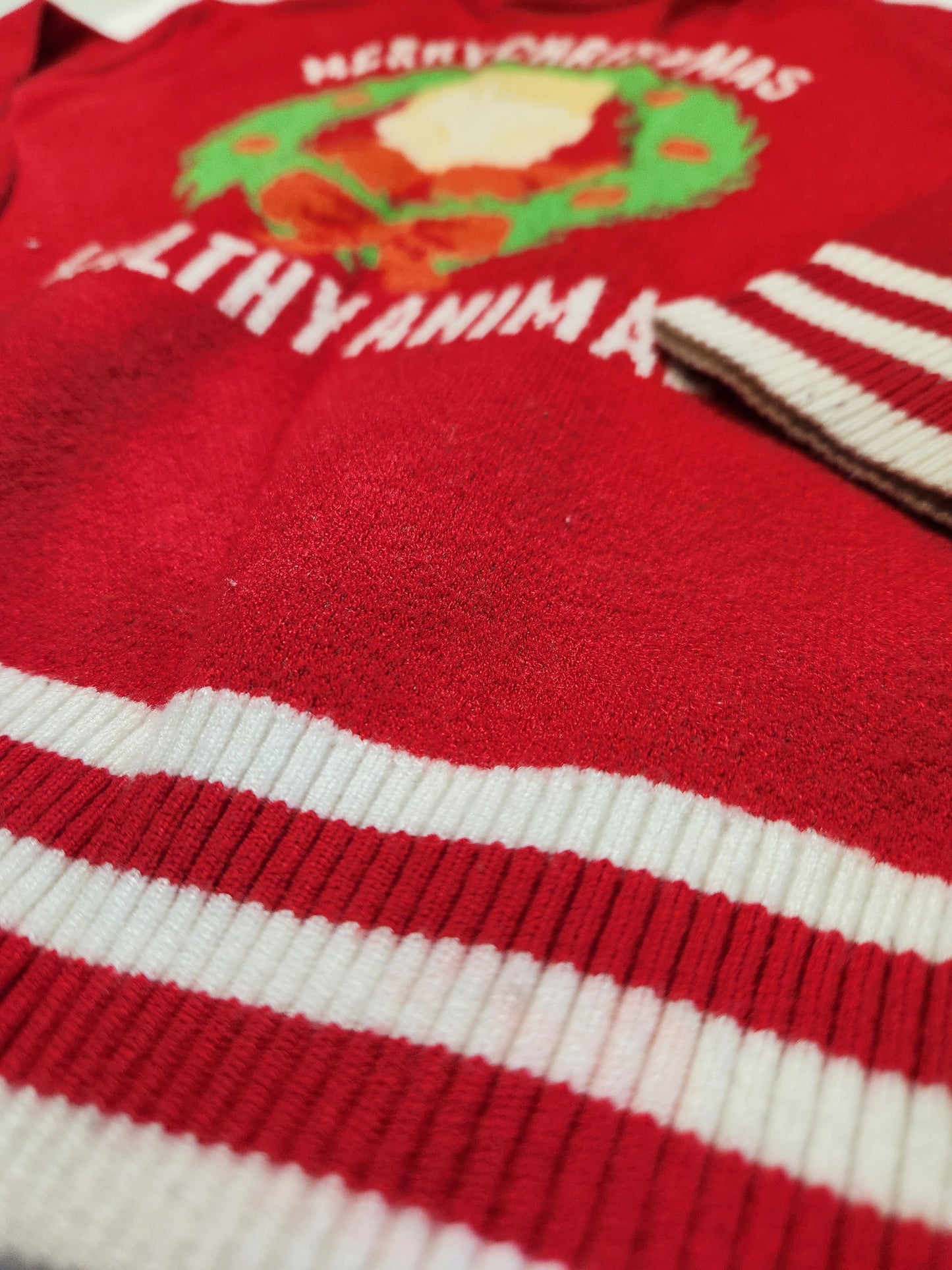 🎄 "Merry Christmas Ya Filthy Animal" Kids' Ugly Christmas Sweater - Home Alone Vibe!