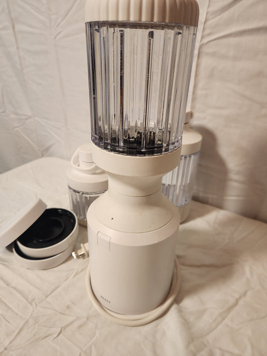 Beast Health Blender B10 Personal Countertop System - Cloud White with 3 Vessels & Blade
