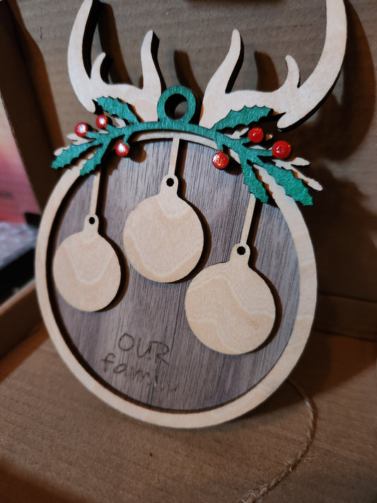 Wooden Elk Ornament