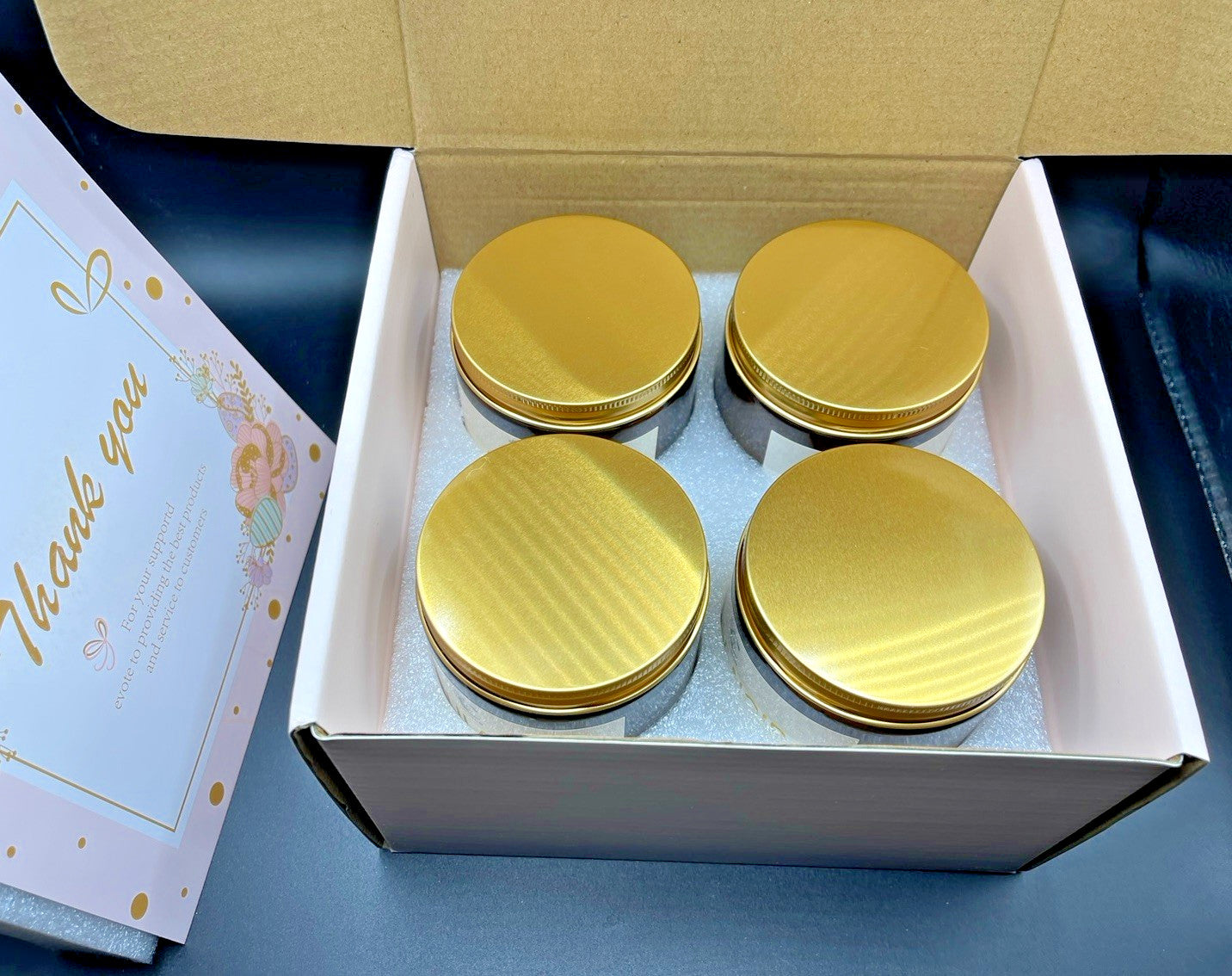 Scented Candle Gift Set - 4x 7oz Soy Wax Aromatherapy Candles - Essential Oils