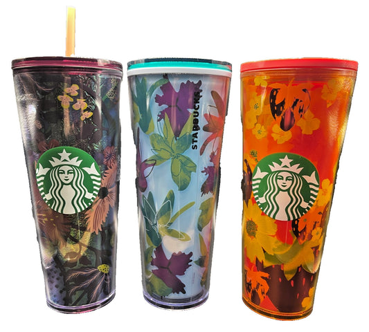Starbucks Tumblers - 24 oz - Venti - Cold Cup - Floral - Choose your favorite!